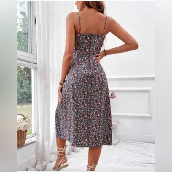 Boho Ditsy Floral Print Cami Dress - Picture 3 of 9